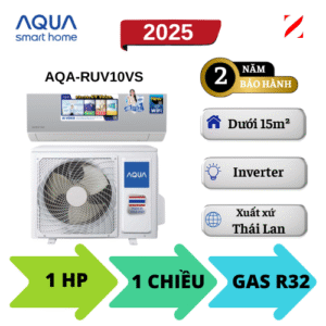 Máy lạnh AQUA Inverter 1HP AQA-RUV10VS