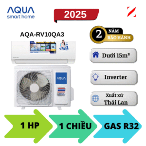 Máy lạnh AQUA Inverter 1HP AQA-RV10QA3