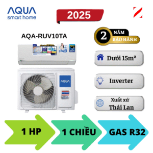 Máy lạnh AQUA Inverter 1HP AQA-RUV10TA 9000BTU