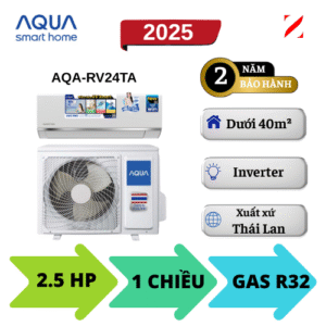 máy lạnh AQUA Inverter 2.5HP AQA-RV24TA 2025