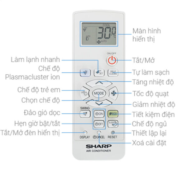 Máy lạnh Sharp Inverter 1HP AH-XP10BSW - Hình ảnh 10