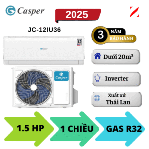 Máy lạnh Casper Inverter 1.5HP JC-12IU36