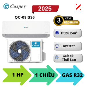 Máy lạnh Casper Inverter 1HP QC-09IS36