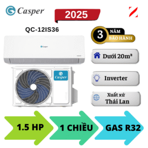 Máy lạnh Casper Inverter 1.5HP QC-12IS36