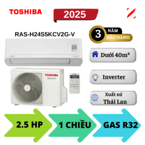 Máy lạnh Toshiba Inverter 2.5HP RAS-H24S5KCV2G-V