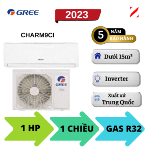 Máy lạnh Gree Inverter 1HP CHARM9CI