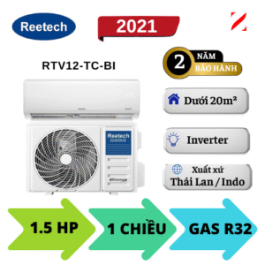 Máy lạnh Reetech Inverter 1.5HP RTV12-TC-BI