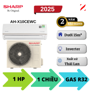 Máy lạnh Sharp Inverter 1HP AH-X10CEWC