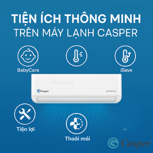 Tiện ích thông minh trên máy lạnh Casper