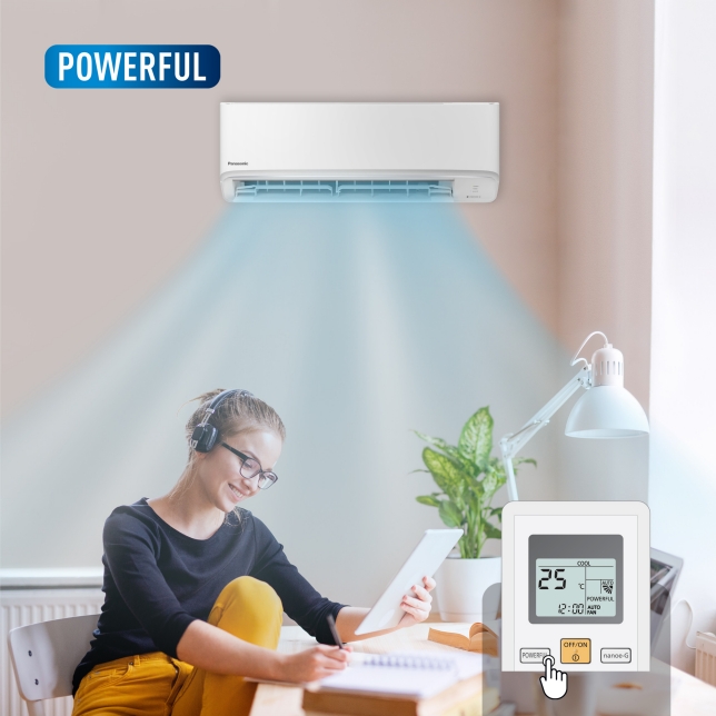 Làm mát tức thì với chế độ POWERFUL
