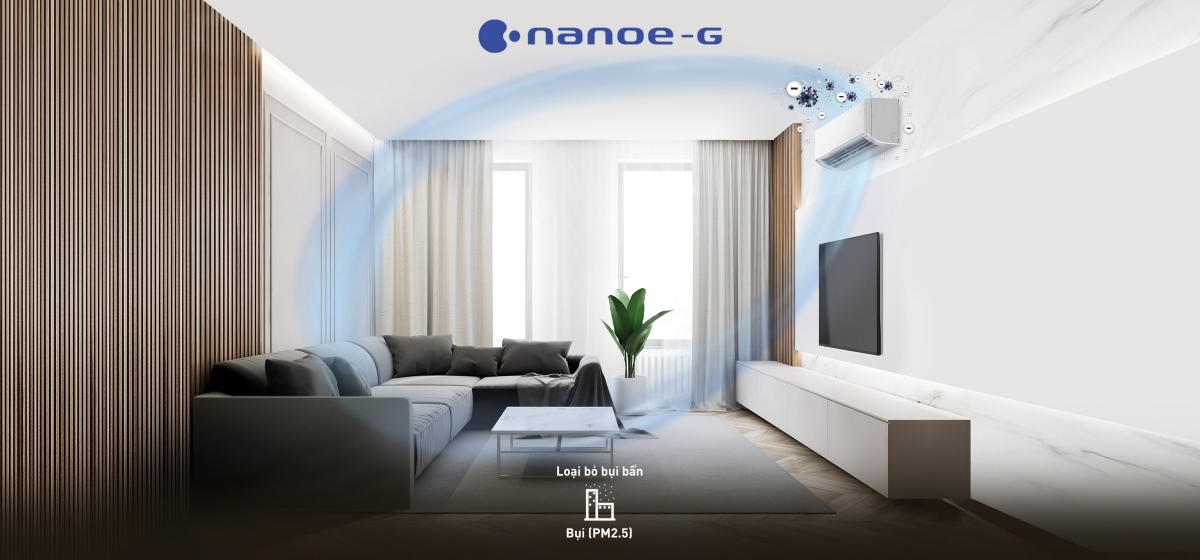 Lọc bụi hiệu quả đến 99% với công nghệ nanoe™-G