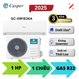 Máy lạnh Casper 1HP SC-09FB36A - Dòng máy lạnh mono ra mắt năm 2025