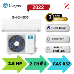 Máy lạnh Casper Inverter 2.5HP GH-24IS33
