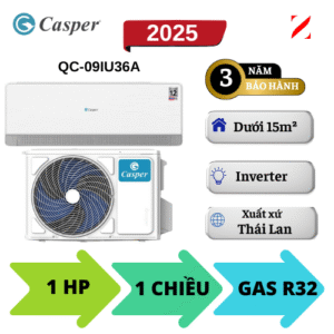 Máy lạnh Casper Inverter 1HP QC-09IU36A