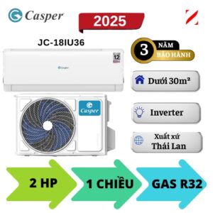 Máy lạnh Casper Inverter 2HP JC-18IU36 18000BTU