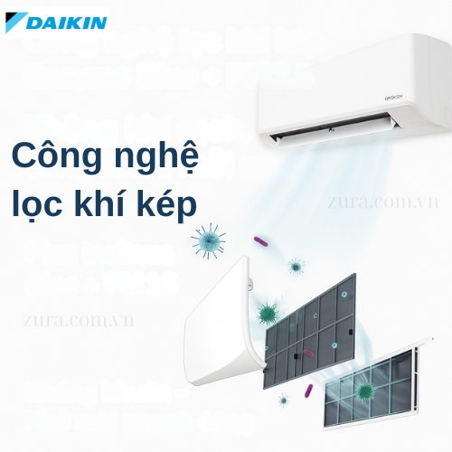 Công nghệ lọc khí kép Enzyme Blue + PM2.5 trên máy lạnh Daikin – Không khí sạch, sống khỏe mỗi ngày