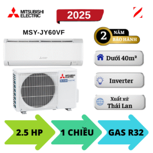 Máy lạnh Mitsubishi Electric Inverter 2.5HP MSY-JY60VF