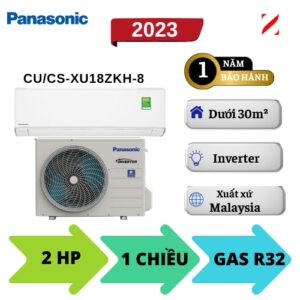 Máy lạnh Panasonic Inverter 2HP CU/CS-XU18ZKH-8