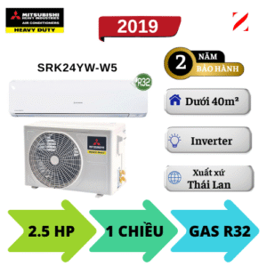 Máy lạnh Mitsubishi Heavy Inverter 2.5HP SRK24YW-W5