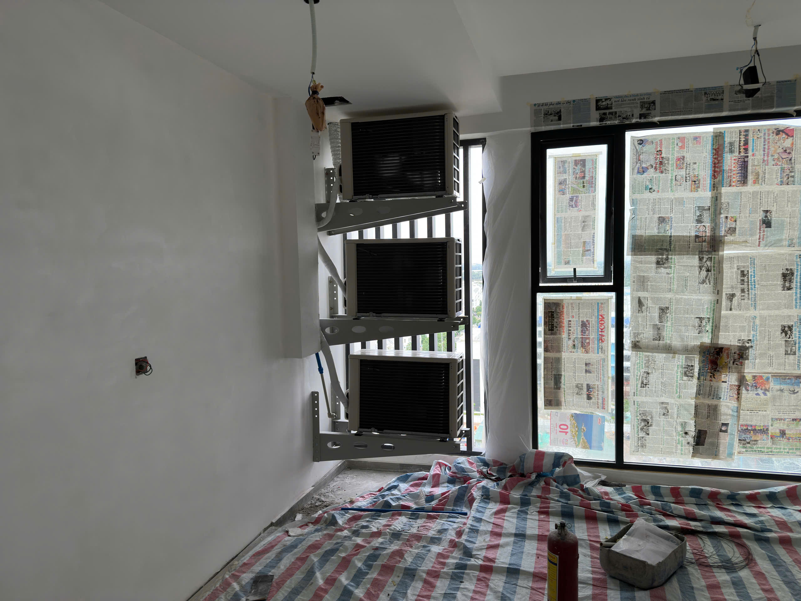 Hình ảnh thực tế lắp đặt dàn nóng khi hoàn tất