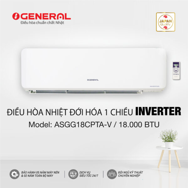 máy lạnh General Inverter 2HP ASGG18CPTA-V một chiều