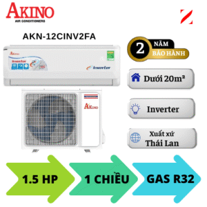 Máy lạnh Akino Inverter 1.5HP AKN-12CINV2FA