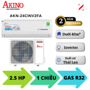 Máy lạnh Akino Inverter 2.5HP AKN-24CINV2FA