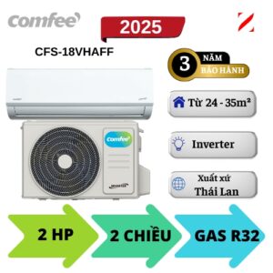 Máy lạnh COMFEE Inverter 2HP CFS-18VHAFF 2 chiều thông minh, ra mắt 2025