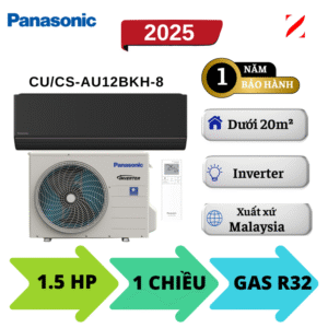 Máy lạnh Panasonic Inverter 1.5HP CU/CS-AU12BKH-8
