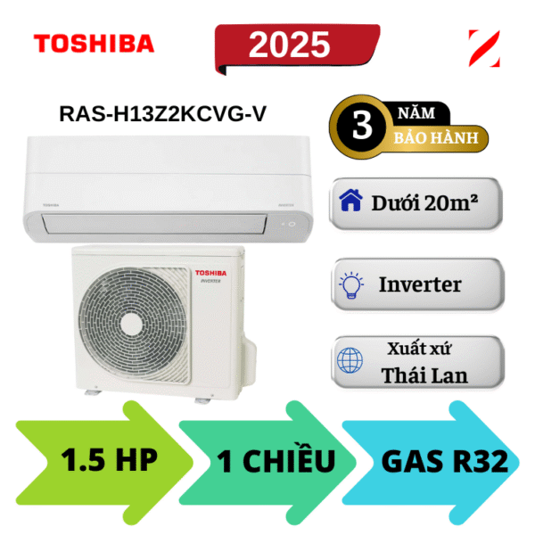 Máy lạnh Toshiba Inverter 1.5HP RAS-H13Z2KCVG-V