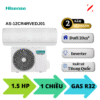 Máy lạnh Hisense Inverter 1.5HP AS-12TR4RGUUA00 12000btu một chiều Hi-nano