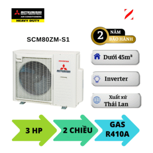 Dàn nóng máy lạnh Mitsubishi Heavy Multi 3HP SCM80ZM-S1 Inverter 2 chiều 1 pha đa kết nối