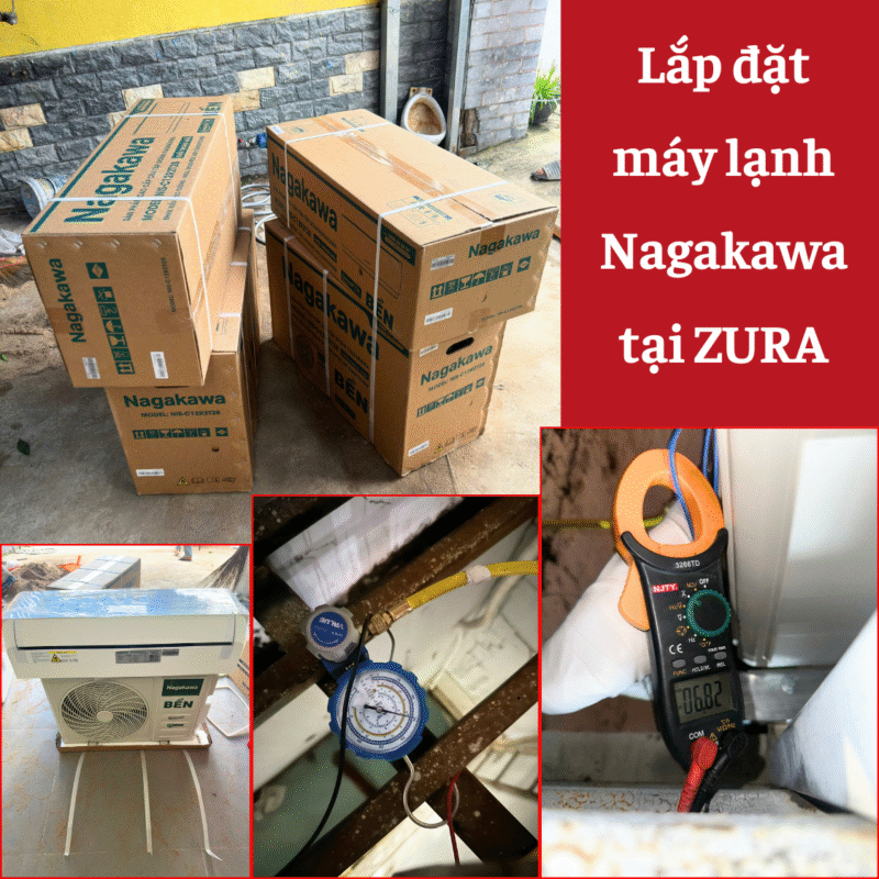 Lắp đặt 4 bộ máy lạnh Nagakawa tại Thủ Đức