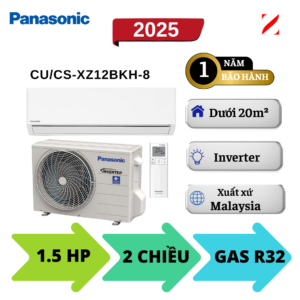 Máy lạnh 2 chiều Panasonic Inverter 1.5HP CU/CS-XZ12BKH-8
