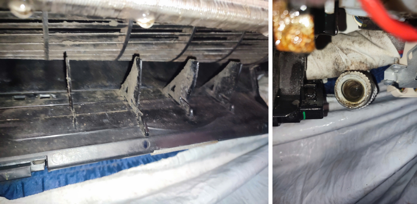 Bụi bám bẩn sau thời gian dài sử dụng