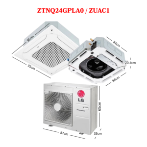 thông số kỹ thuật máy lạnh âm trần LG Inverter 2.5HP ZTNQ24GPLA0