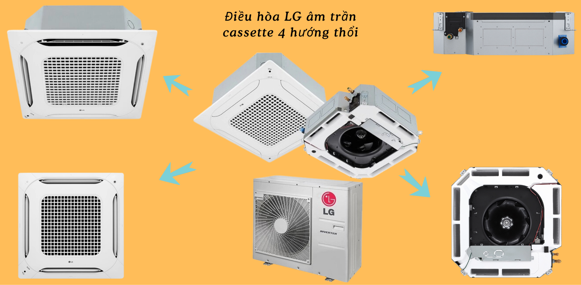 Tổng quan máy lạnh âm trần LG Inverter Model 2023