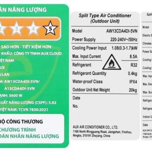 Máy lạnh AUX Inverter 1.5HP AW13CDA4DI-5VN - Model 2025 mới, lọc khí hiện đại