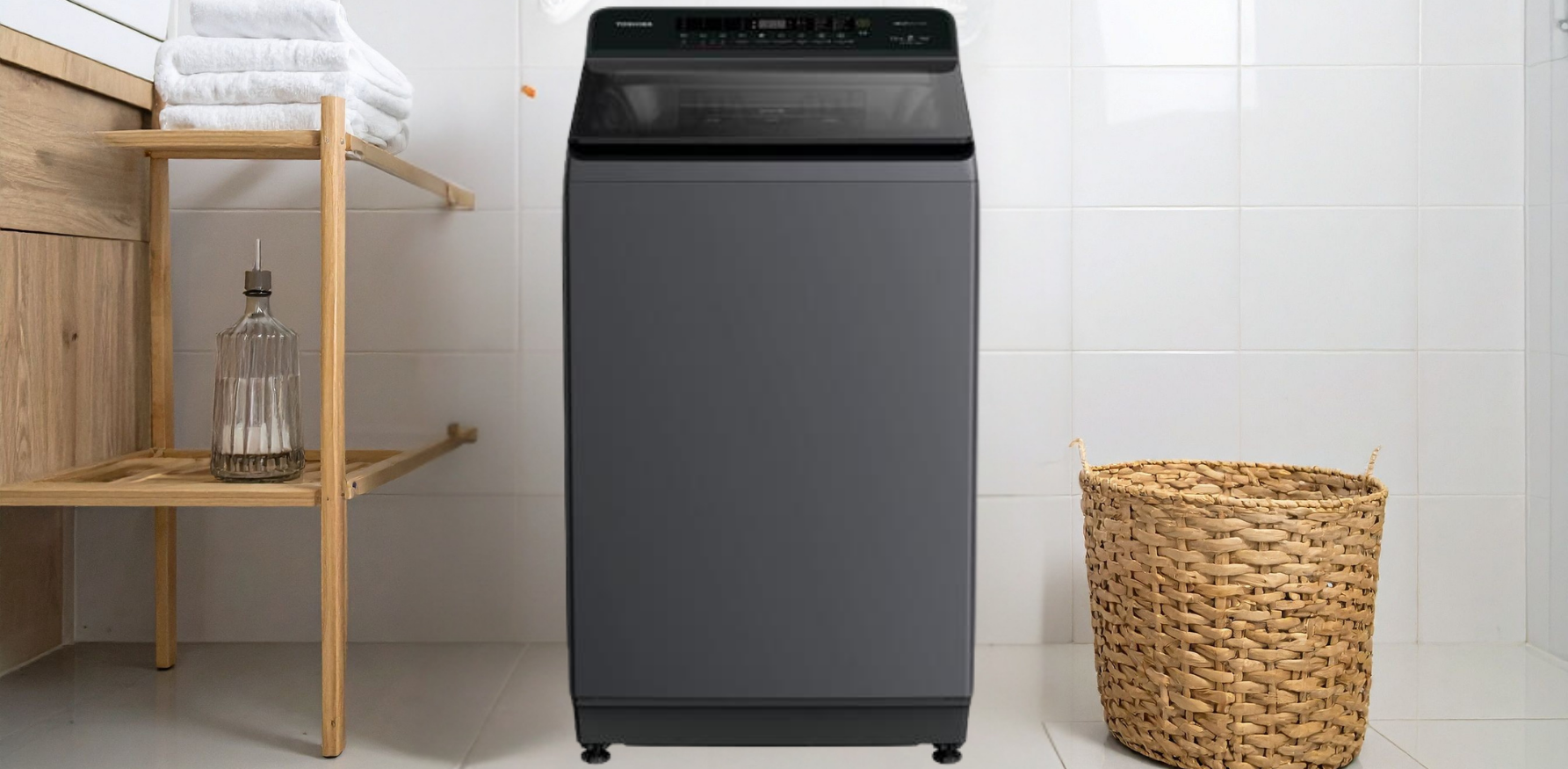 Máy giặt cửa trên Toshiba Inverter 12kg AW-T26D1300TV(MG)