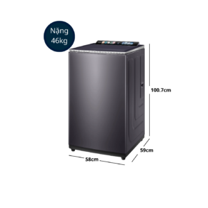 Kích thước máy giặt Aqua Inverter 11kg AWM11-BSR1K(BU)