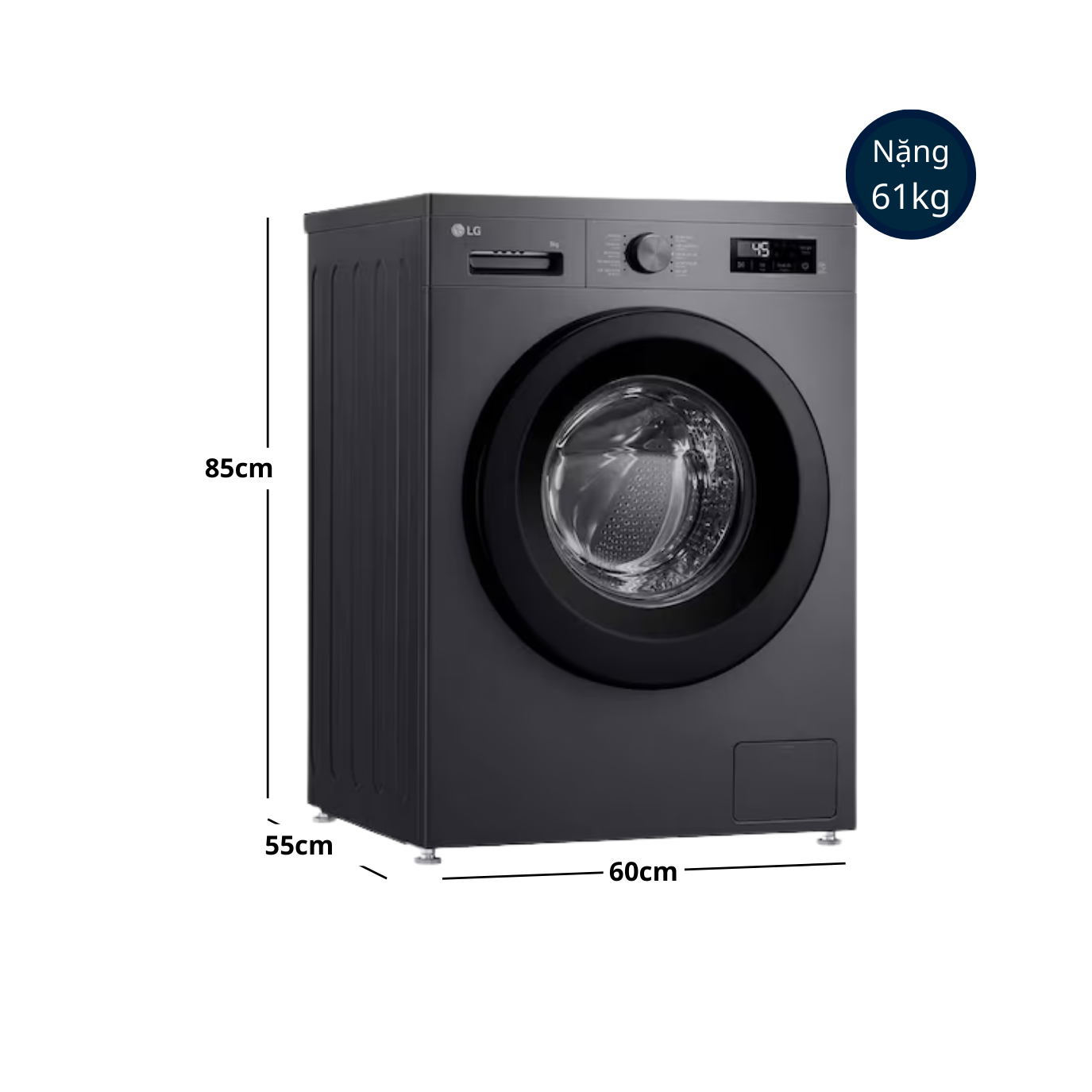 Máy giặt sấy LG Inverter FB1209D5M giặt 9kg sấy 5kg - Ảnh 2