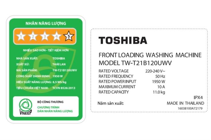 Máy giặt Toshiba Inverter 11kg TW-T21B120UWV(MG) - Ảnh 6