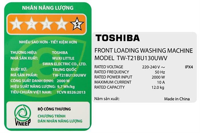 Máy giặt Toshiba Inverter 12kg TW-T21BU130UWV(MG) - Ảnh 9