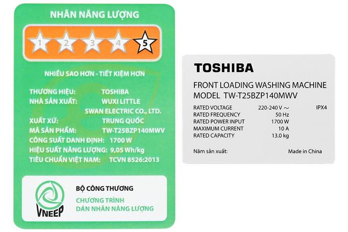 Máy giặt Toshiba Inverter 13kg TW-T25BZP140MWV(MG) - Ảnh 10