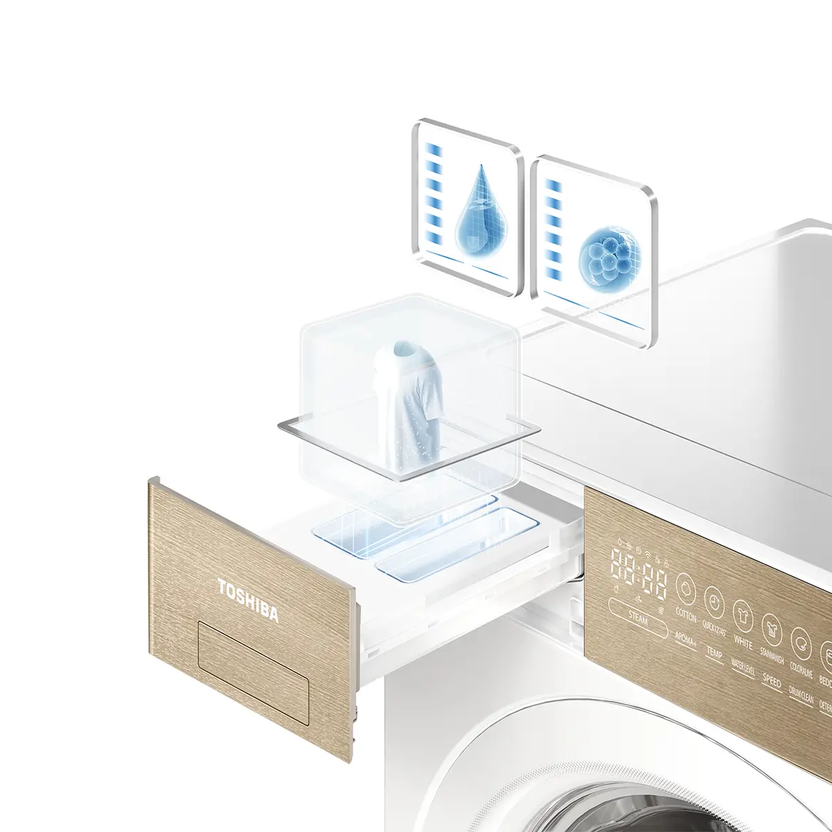 Máy giặt Toshiba Inverter 10.5kg TW-T37BZP115MWV(WT) - Ảnh 12