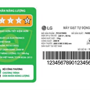 Máy giặt lồng ngang LG Inverter 11kg FX1411N5G AI DD™ than ánh kim