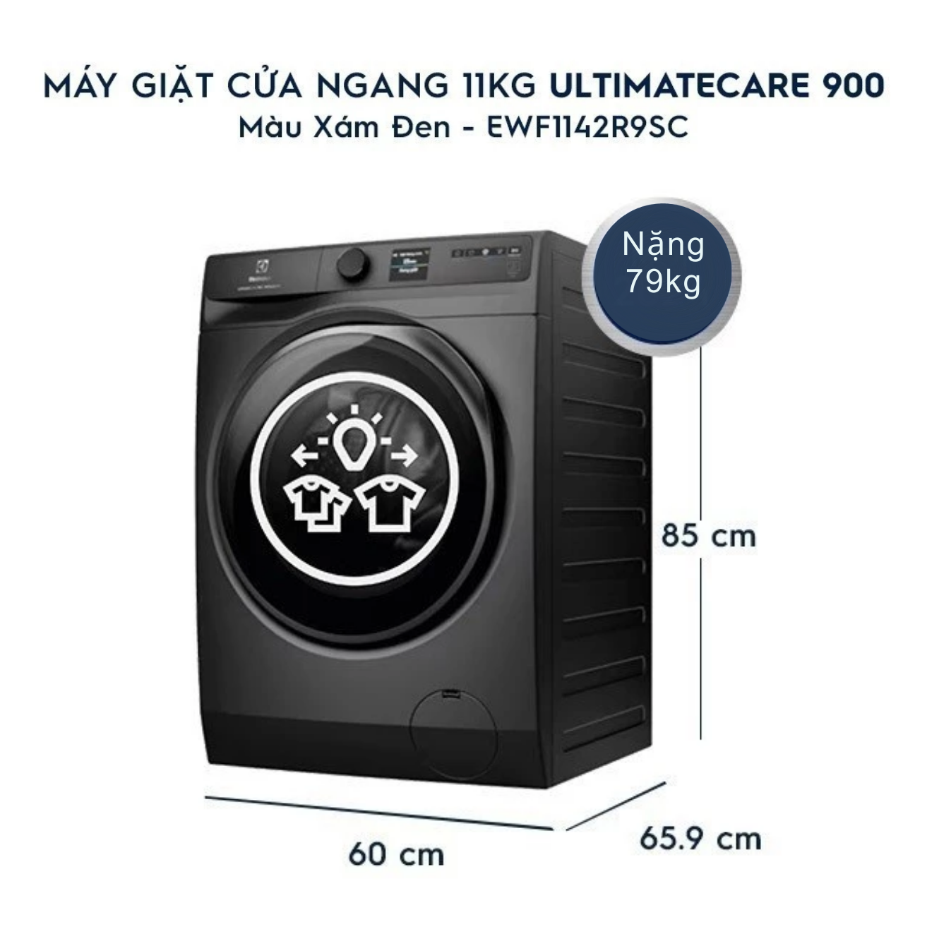 Máy giặt Electrolux Inverter 11kg EWF1142R9SC - Ảnh 4