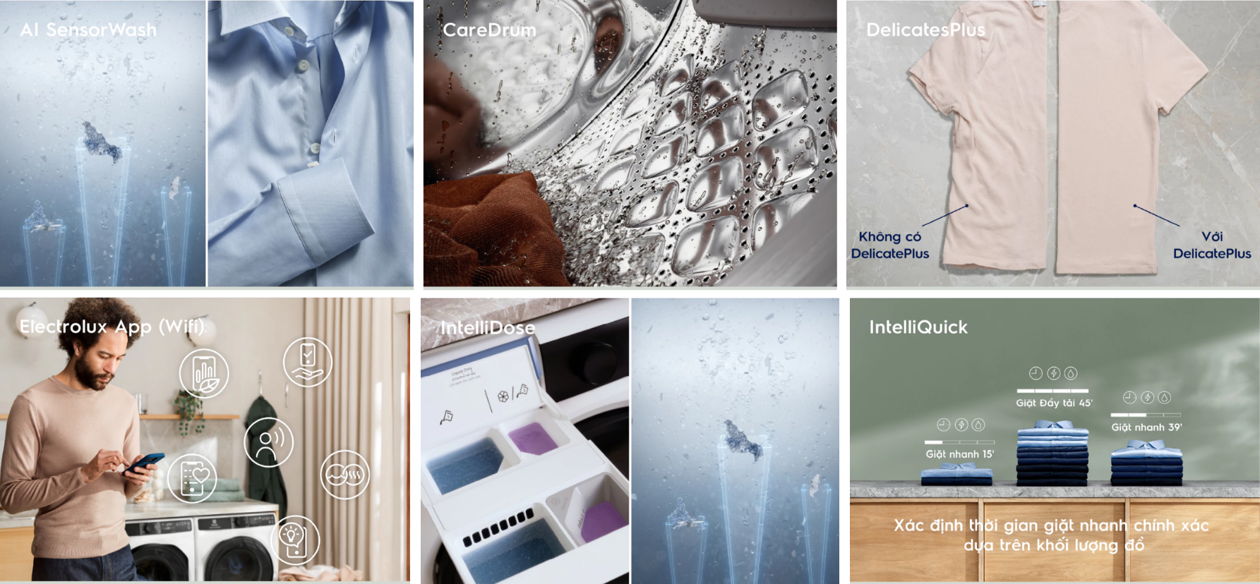 tính năng máy giặt Electrolux Inverter