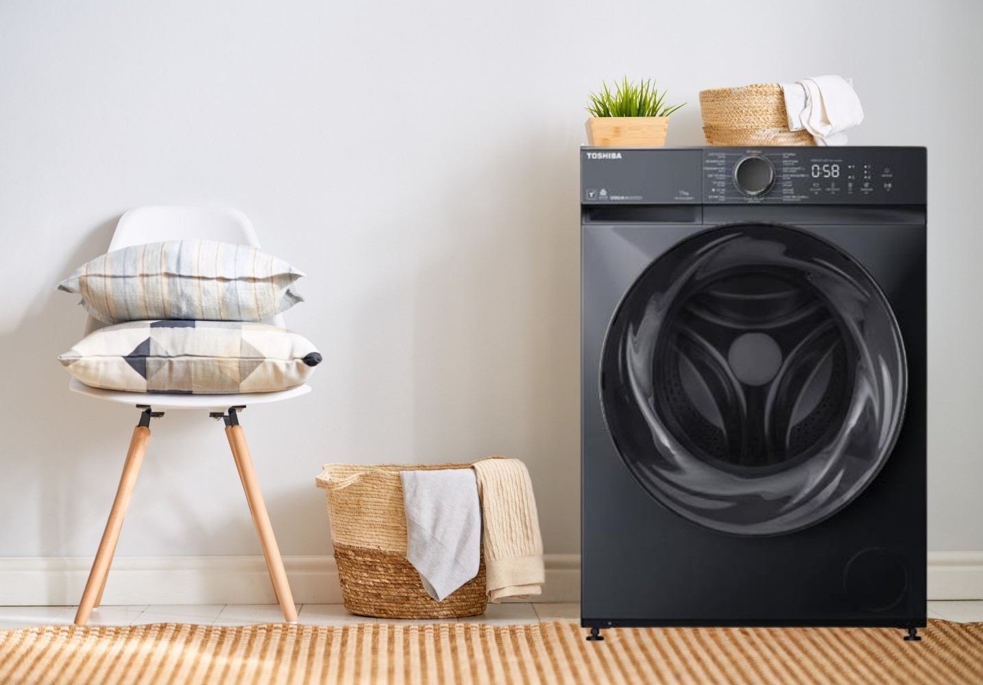 Máy giặt cửa trước Toshiba Inverter 11kg TW-T21B120UWV(MG)