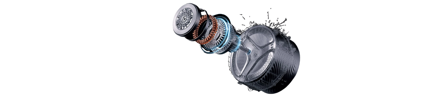 Động cơ DD Inverter vận hành êm ái, bền bỉ